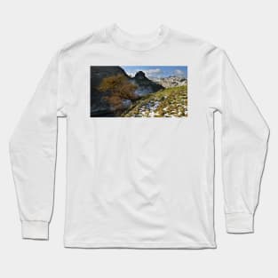 A Winter's day at Peter's Stone, Cressbrook Dale, England Long Sleeve T-Shirt